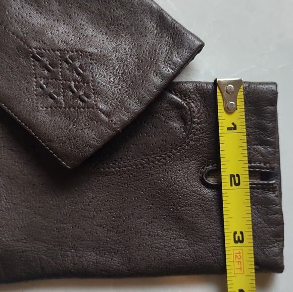 Vintage Kid Leather Gloves (lined) Made in Hungary | Brown Sz 6.5-7 - Picture 9 of 12
